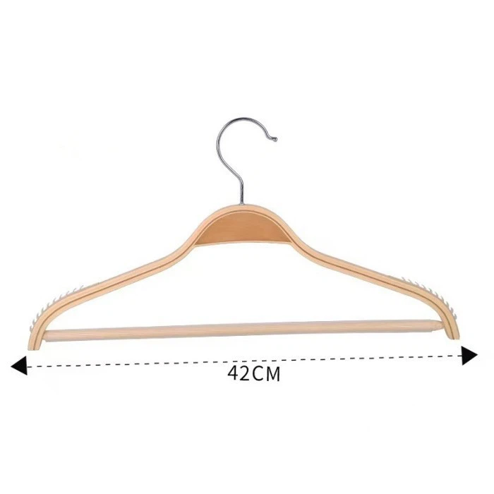 wooden coat hangers with non slip trouser bar hanger wooden wholesale